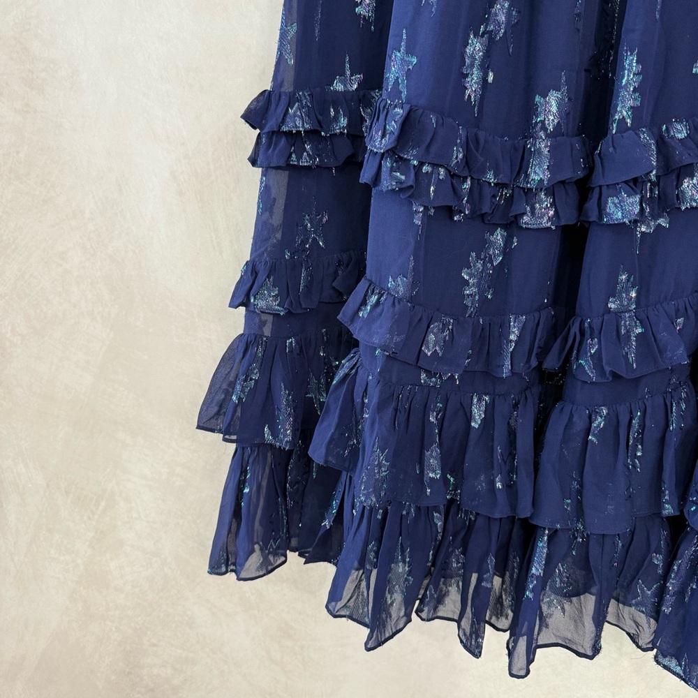 Rebecca Taylor Metallic Star Clip Dress - Picture 7 of 14